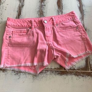 American Eagle neon denim short size 4